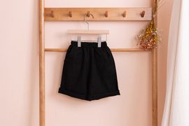 [BEBELOUTE] Daily Cotton Pants (Black), Cotton 100%, Kids Short Pants, For Girls and Boys_ Made in KOREA